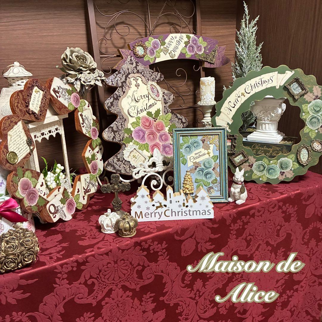 トールペイントリースクリスマス◆完成品 handmade＊トールペイント♡クリスマスリースプレート2025♡ - メルカリ