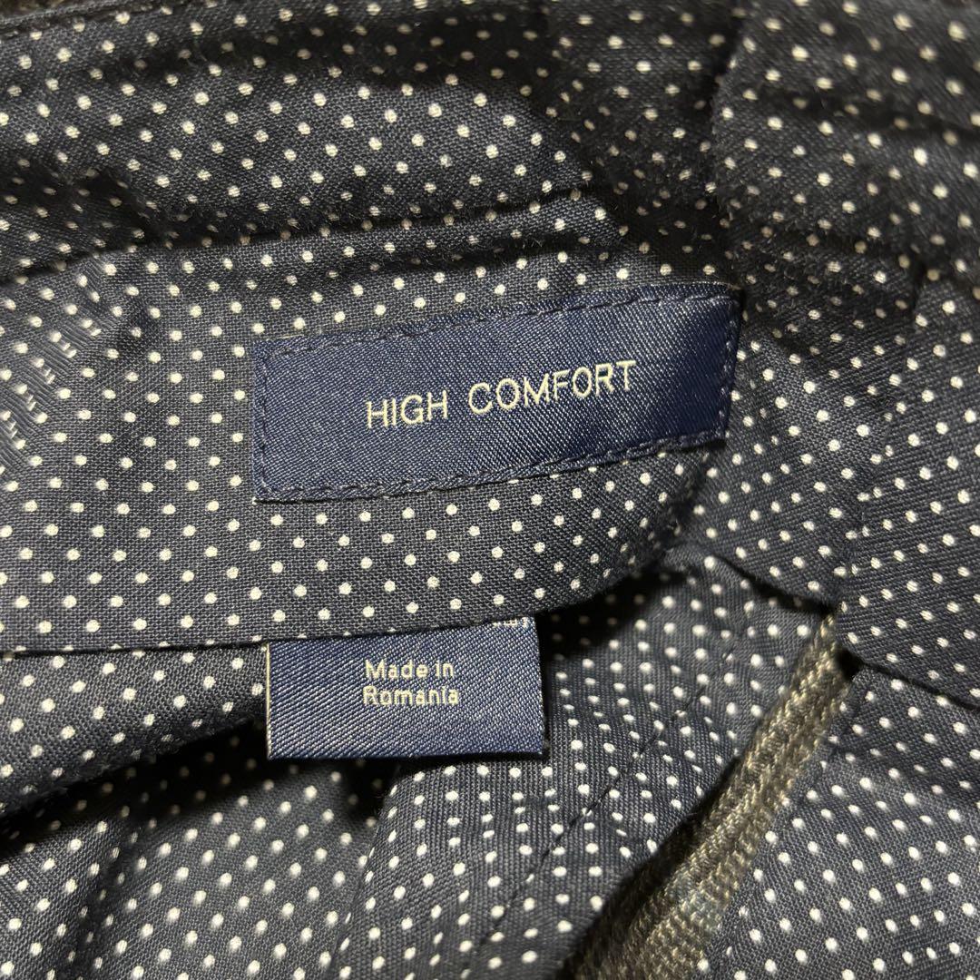 【美品】INCOTEX SLIM FITウールスラックス チャコールグレー 46