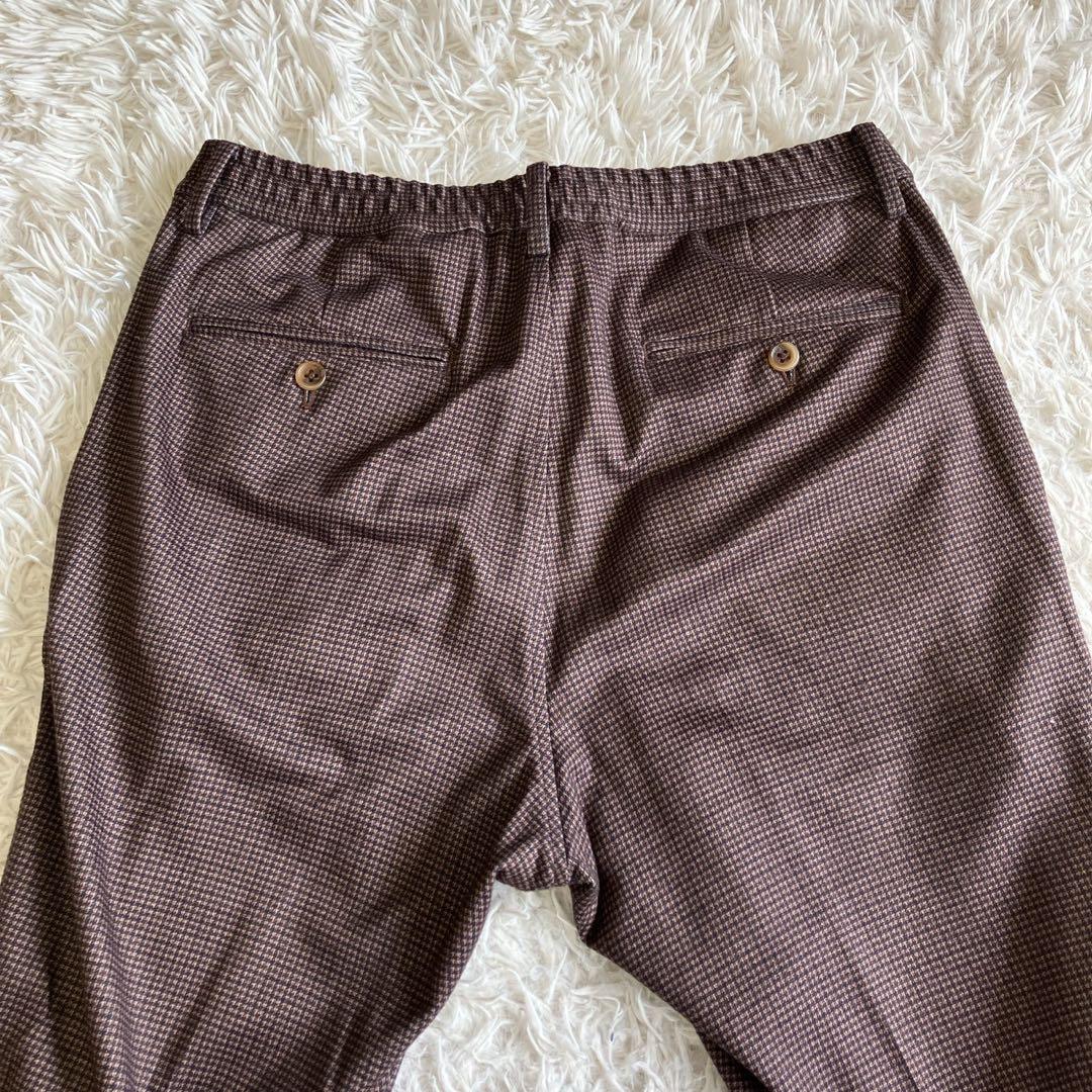 ◎極美品 インヘリット ストレッチ セットアップ ジャージー素材 千鳥柄 L 1