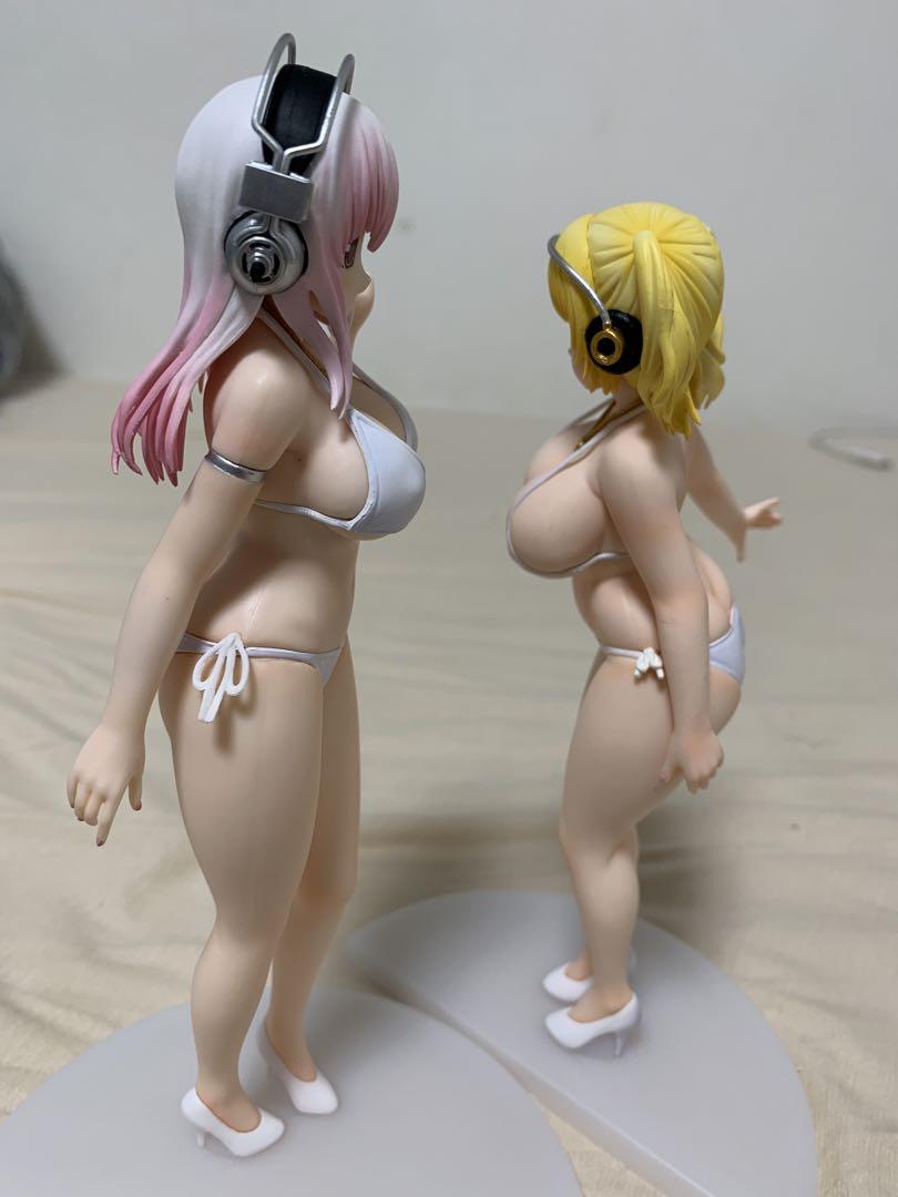 すーぱーぽちゃ子 すーぱーそに子　白水着　ビキニ　フィギュア　セット