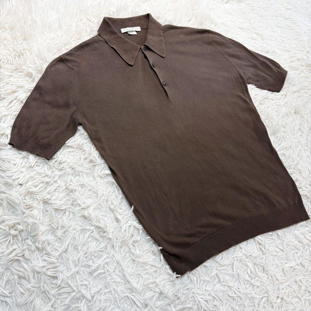ジョンスメドレー　ニットポロシャツ　シーアイランドコットン　XS