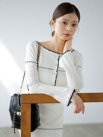 【新品】SNIDEL クロシェニットセットアップ IVR フリー