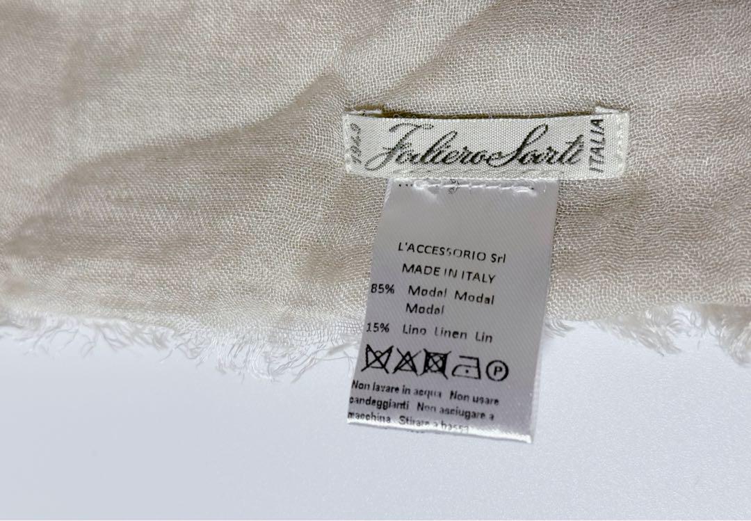 【美品】Faliero Sarti.  ファリエロサルティ◆ストール◆ベージュ