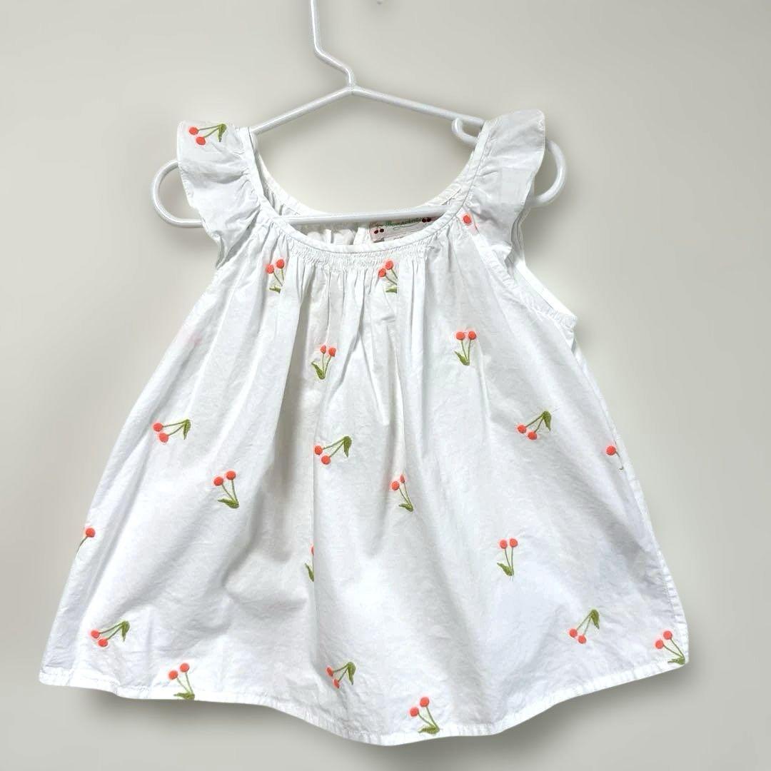 セール！☆Bonpoint☆ボンポワン DORA ブラウス 6A 110cm 小さいサイズ とろみボウタイブラウス 低身長さん・小柄女性