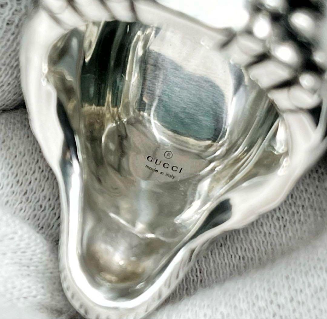 極美品‼️C.O.S.A.さん愛用‼️GUCCI ウルフヘッドターコイズリング21号