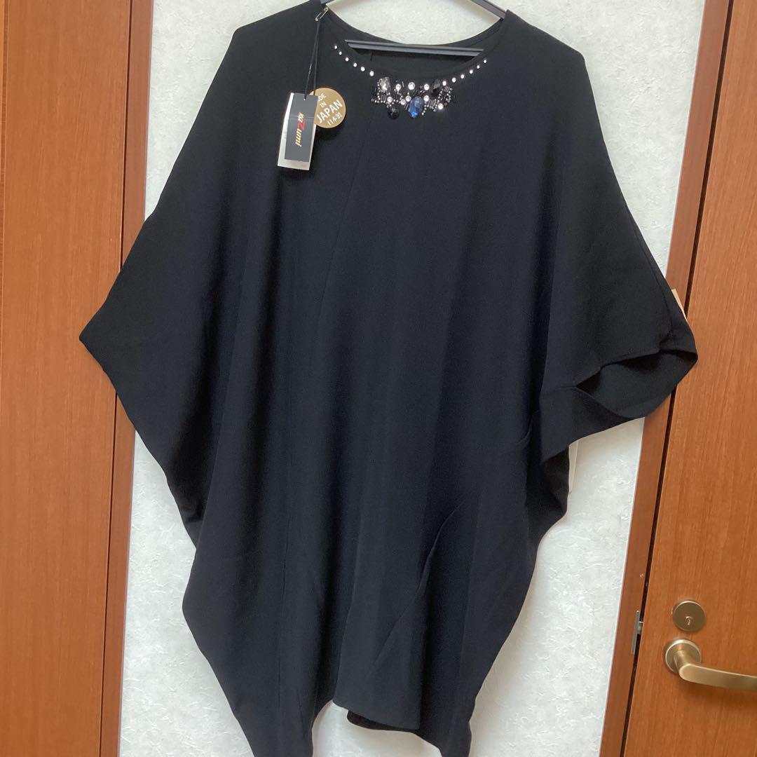 新品　トピーズ　アトリエドール　kazmi カズミ　変形チュニック　黒　F