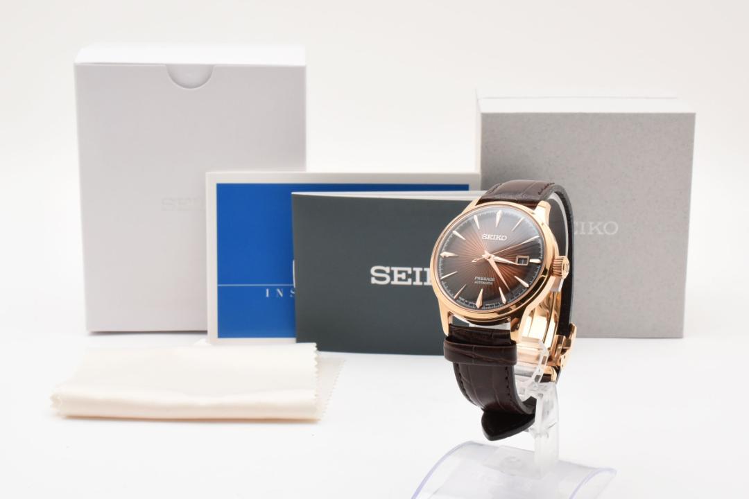 SEIKO プレサージュ SARY128 ブラウン 自動巻き 40mm 箱付