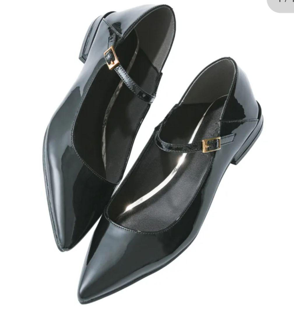 ★新品未使用【metoka】メリージェーンエナメルパンプス　ブラック　23.5
