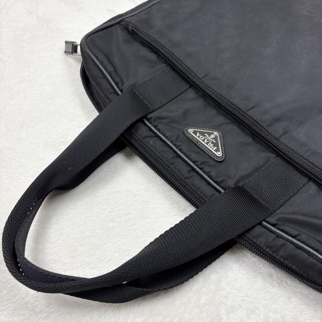PRADA プラダ ビジネスバッグ 黒 テスートナイロン A4 三角ロゴ