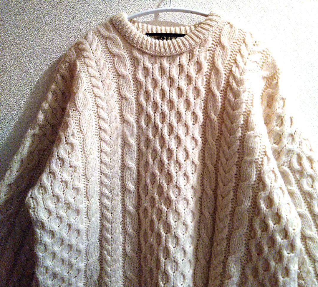 COUNTRY knitwear ウール100％ ニットセーター SIZE F