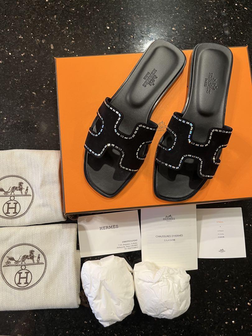 保障できる エルメス ORAN 高級•新品】HERMES オラン 20万 クリスタル 靴