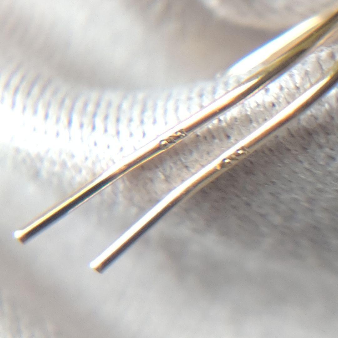 K10 ピアスフック 10金パーツ ハンドメイド つりがね　3ペア