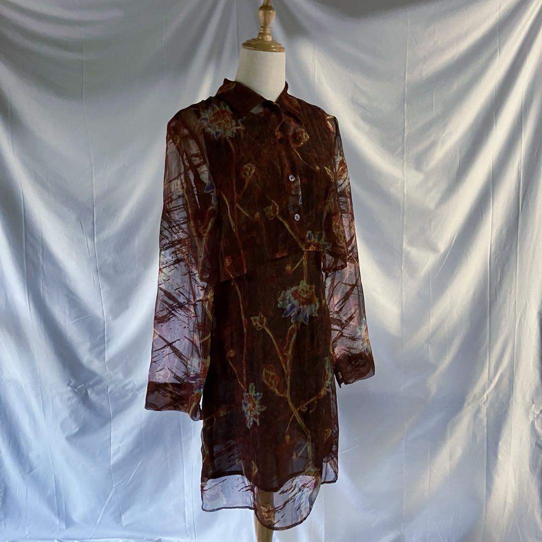 ＼半額SALE／ PARIS KENZO 90s flower メルカリ - setup through see トップス