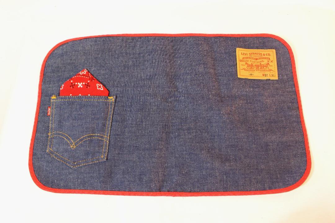 美品 70's リーバイス BIGE デニム ランチョンマット 501 バンダナ