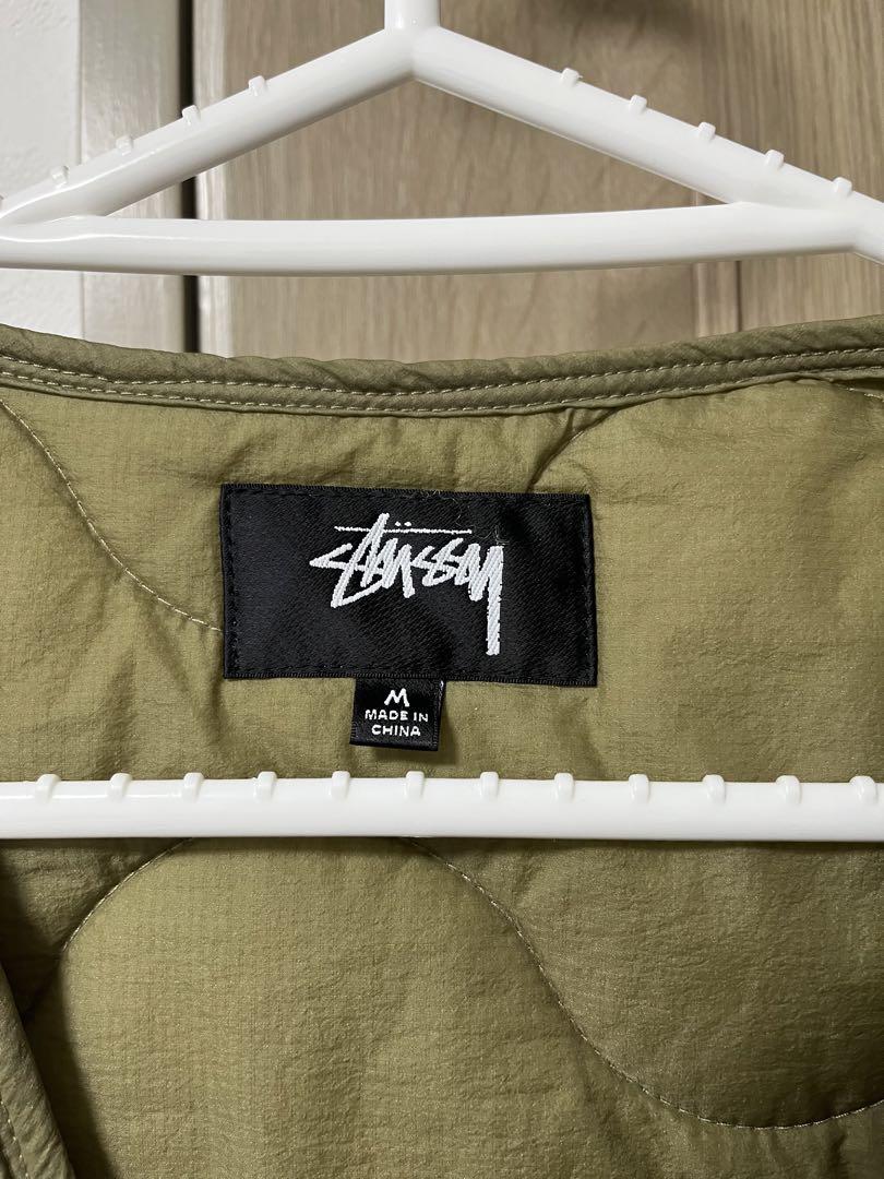 Stussy キルティングベスト M オリーブ