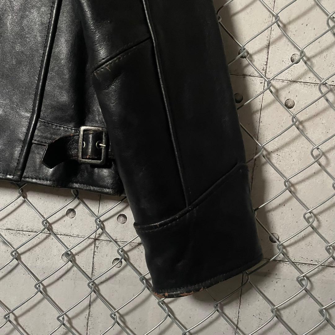 MIDCOAST ライダースジャケット 羊革 革ジャン 本革 短丈 黒 M MIDCOAST ライダースジャケット 羊革 革ジャン 本革 短丈 黒 M