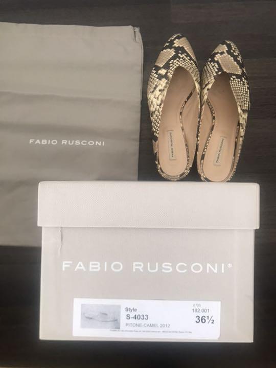 2022安い FABIO パイソン柄ポインテッドトゥスリッポン 36.5 Ijnyw-m11661743563 RUSCONI 格安正規品
