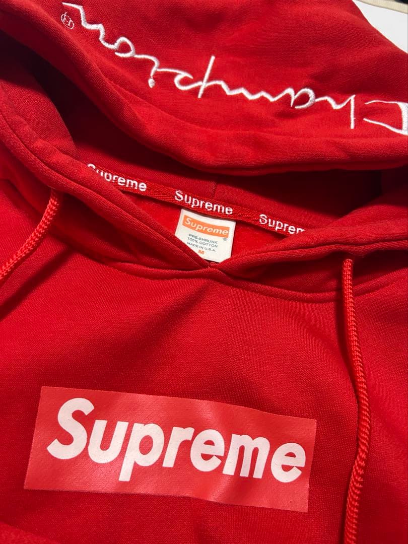 champion × supreme コラボパーカー champion × supreme コラボパーカー