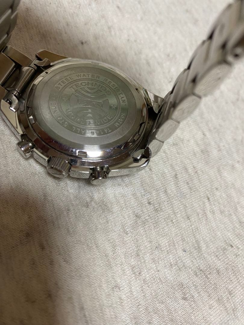 TECHNOS テクノス　クロノグラフ スピードマスター ブラック シルバー