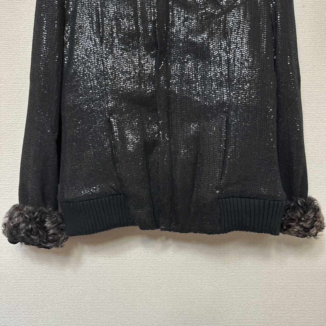 シルク×スパンコール ラムファー