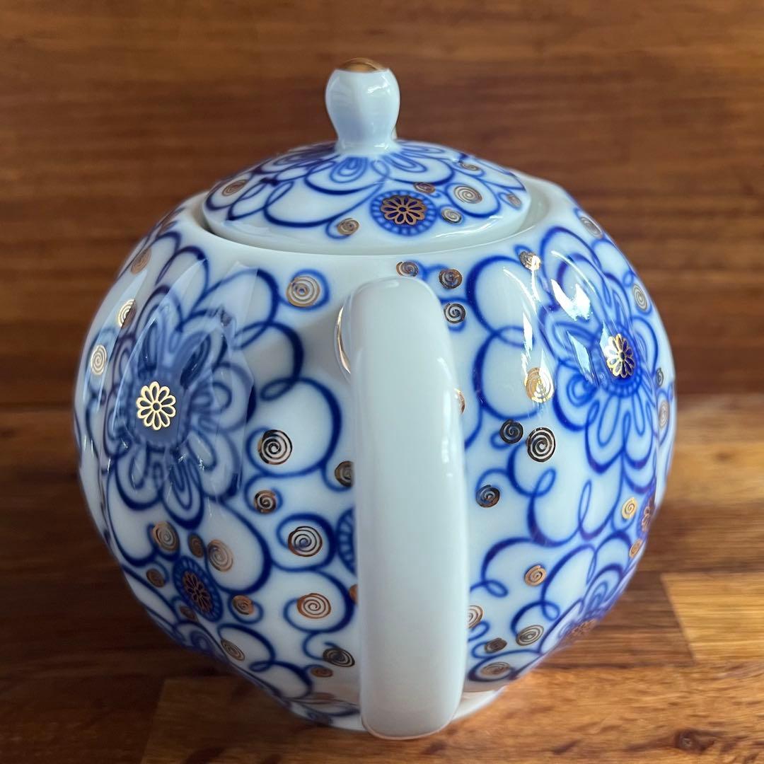 ロモノーソフ♦️ つる花 ワインディングトウィッグアラベスク ティーポット ロモノーソフ♦️ つる花 ワインディングトウィッグアラベスク ティーポット