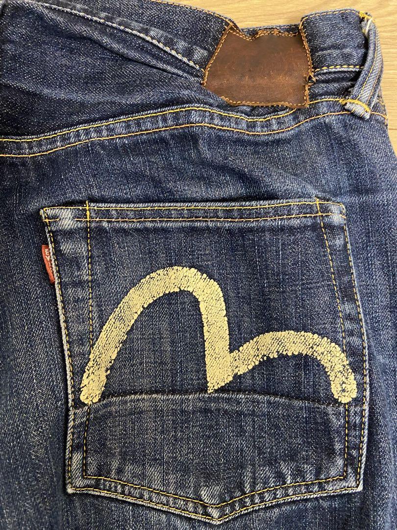 エヴィス EVISU JEANS 赤耳 革パッチ W33