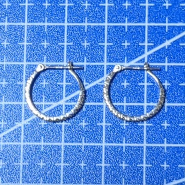 K18WG ダイヤフープピアス 0.25 0.26ct