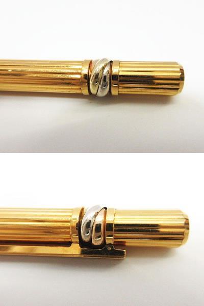 Cartier カルティエ トリニティ ツイスト式ボールペン インク青 ゴールド