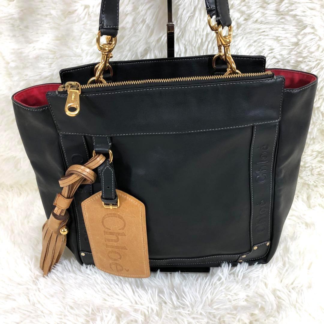 クロエ Chloe エデン トートバッグ タッセル ブラック