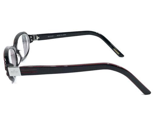 GUCCI GG-9038J 度あり 眼鏡 黒×赤緑ライン