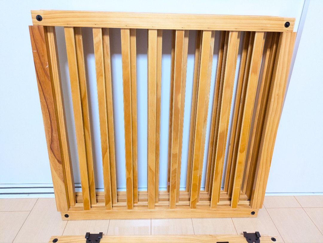 日本育児　ベビーゲート　木製パーテーション FLEX400-W ナチュラル