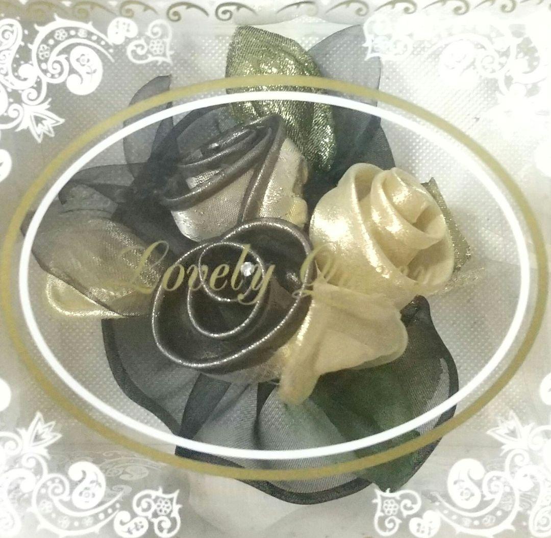 新品未使用○昭和レトロ○コサージュ○シフォン○結婚式