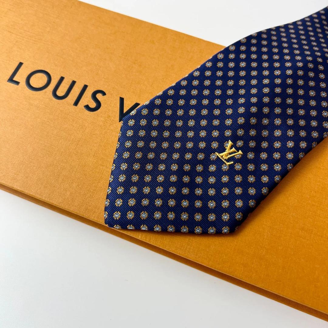 美品 ルイヴィトン Louis Vuitton ネクタイ シルク100%