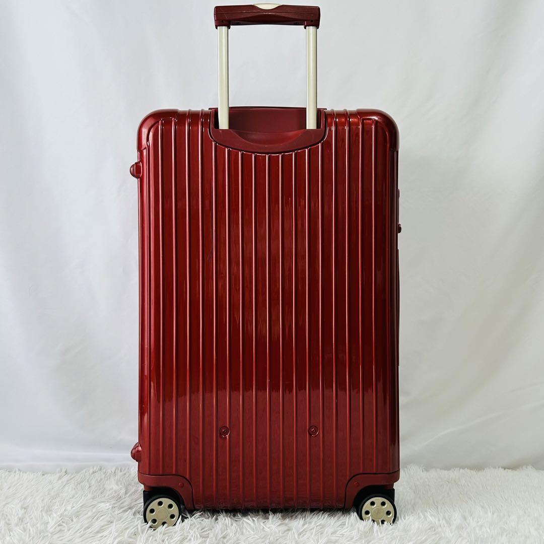 極美品　リモワ　サルサデラックス　82L 4輪　オリエンタルレッド　 大容量