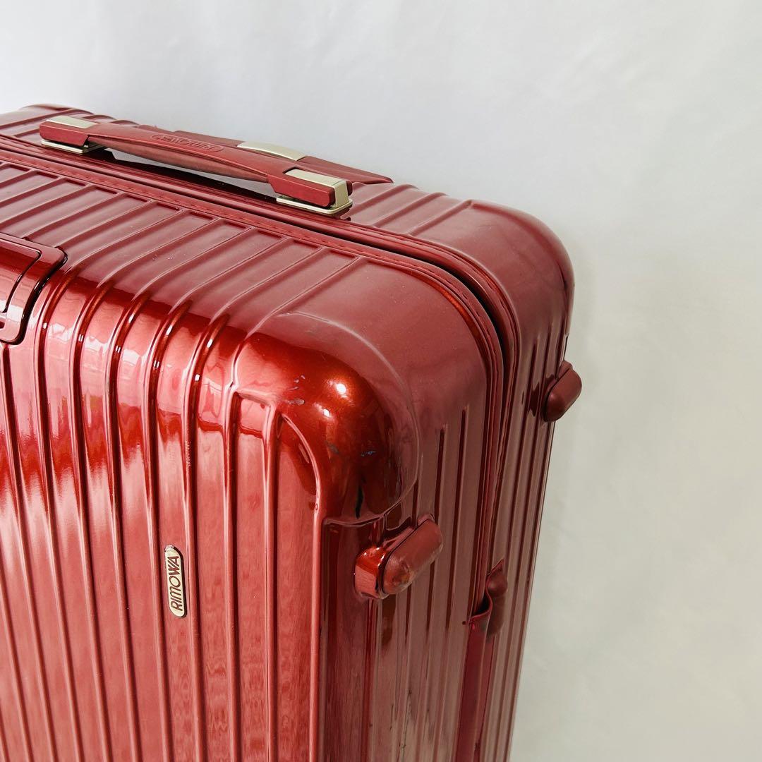 極美品　リモワ　サルサデラックス　82L 4輪　オリエンタルレッド　 大容量