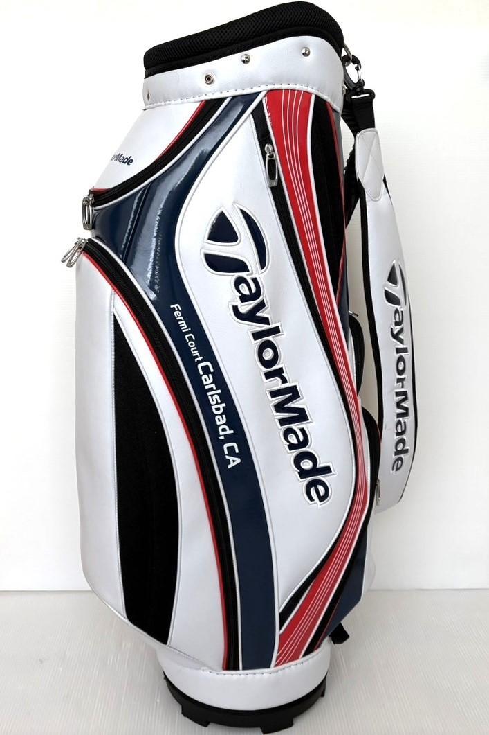 【美品】TaylorMade キャディバッグ 白 / 赤 / 紺