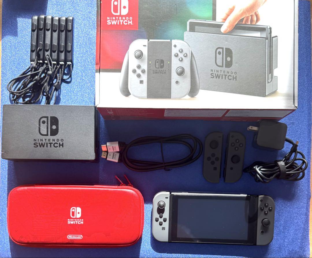 【ジャンク品】　任天堂 Switch グレー本体と付属品セット