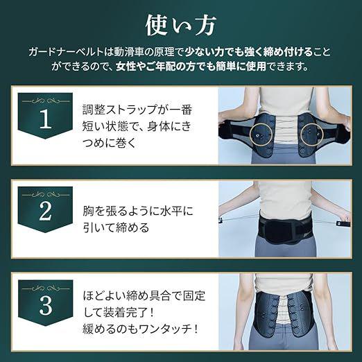 【正規品】GUARDNER ガードナーベルト Mサイズ 腰痛ベルト 2枚