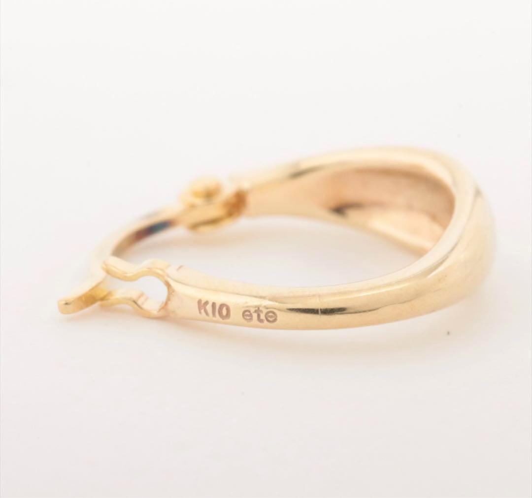 ファッション通販 K10 フープピアス ete ゴールド ジュエリー リング アクセサリー アクセサリー