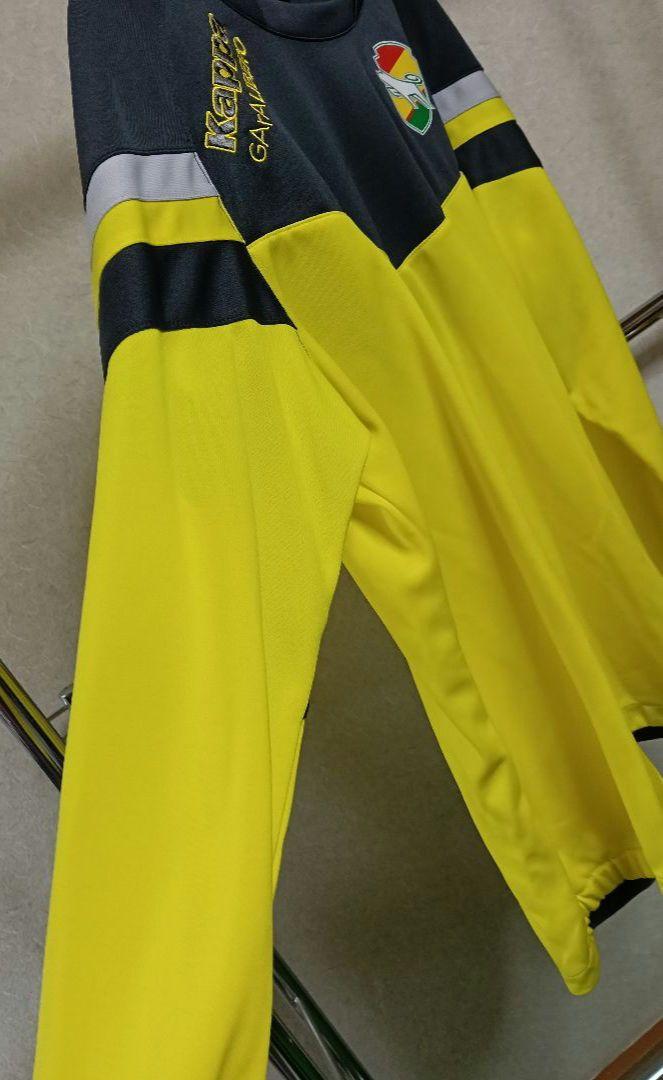 【極美品！】カッパ製 ジェフ千葉 長袖トレーニングトップ イエロー×グレー L