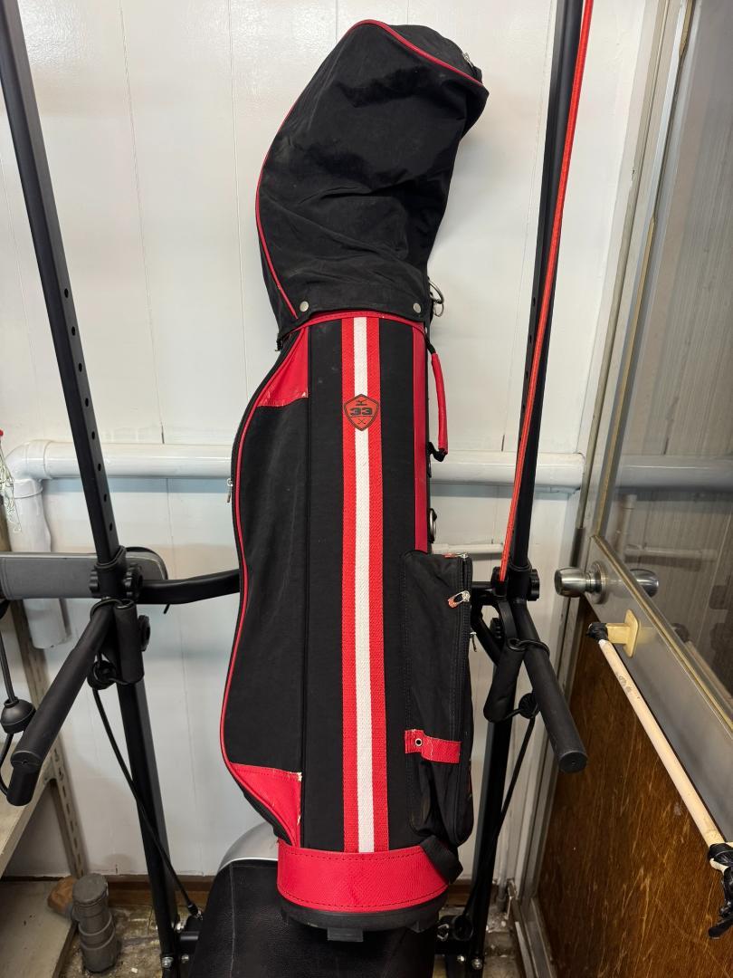 (3985W3)*キャディバッグ 黒と赤 ストライプデザイン MIZUNO balifitnesscenter.com