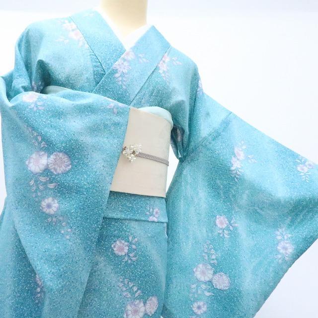 Y2865◆美品 洗える夏着物 絽 辻が花 小紋 着物