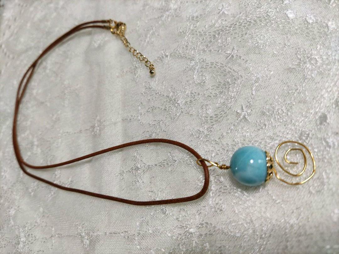 パワーストーン ネックレス ラリマー 12mm No.943