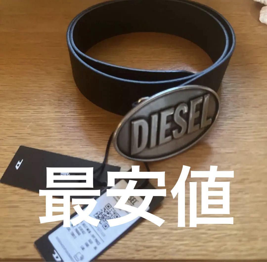 DIESEL ブラック ベルト タグ付き85㎝ 小物