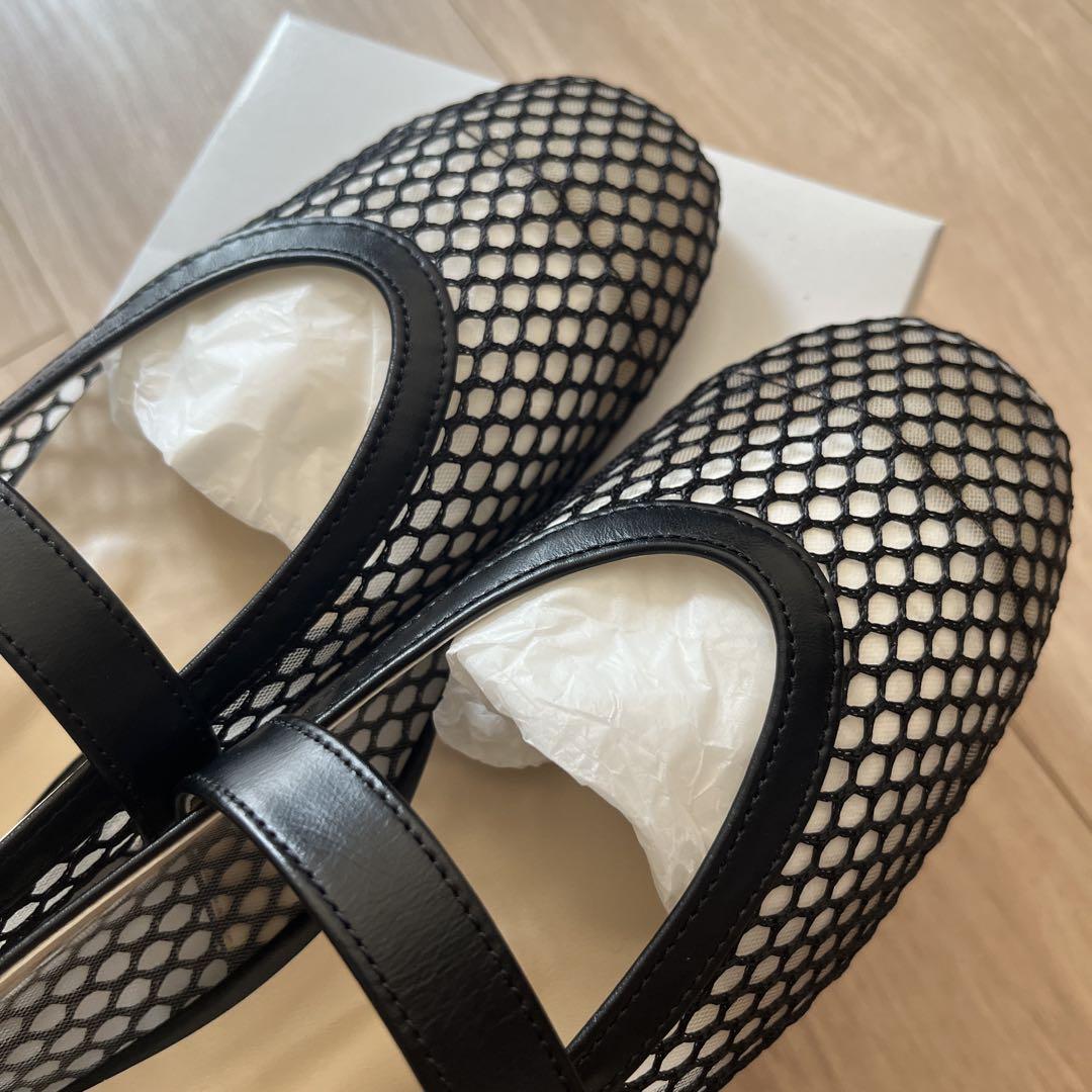 bonitas メッシュフラットシューズ ブラック