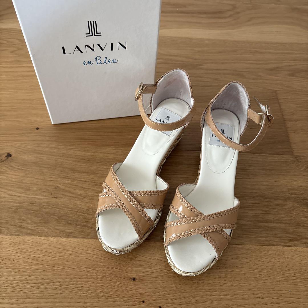 LANVIN サンダル 23cm ベージュ美品