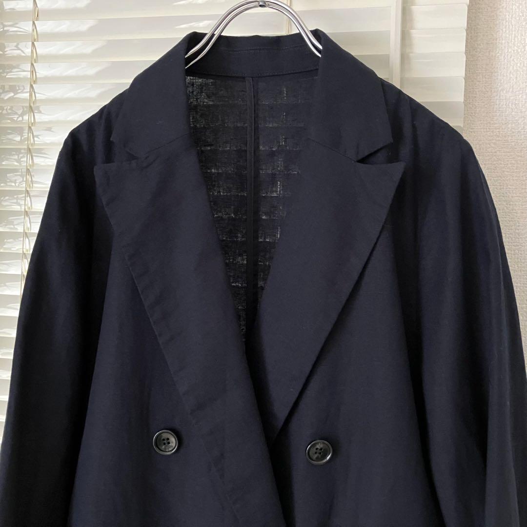 【新品】【24SS】SLOBE IENA リネンコットンダブルブレストジャケット 新品】【24SS】SLOBE IENA リネンコットンダブルブレスト