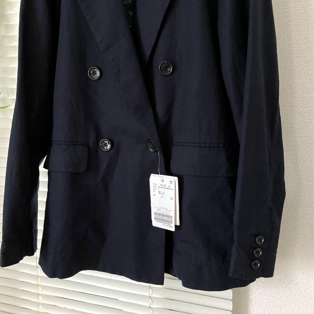 【新品】【24SS】SLOBE IENA リネンコットンダブルブレストジャケット 新品】【24SS】SLOBE IENA リネンコットンダブルブレスト