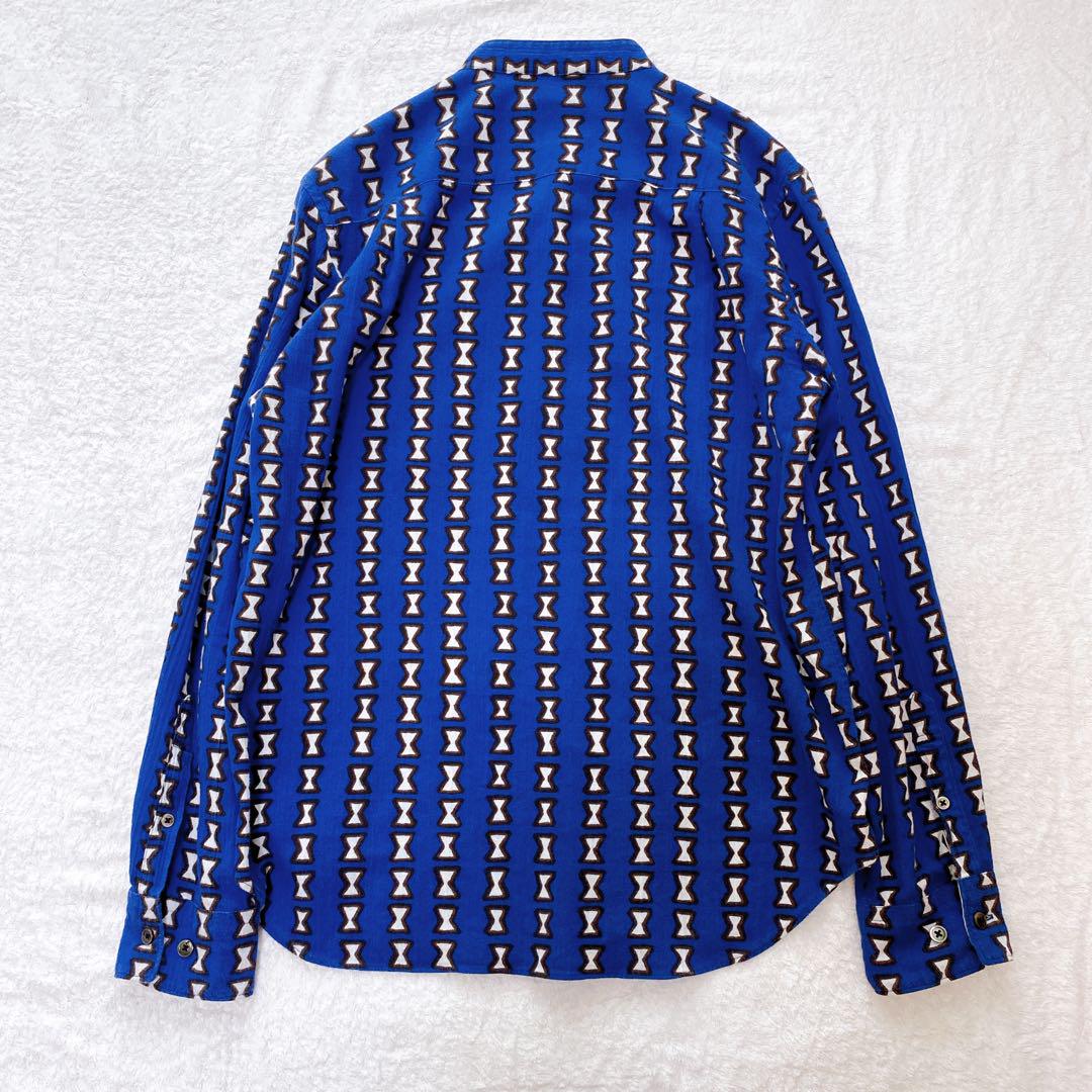 【現行品】SOU・SOU ソウソウ 長袖 シャツ 高島縮 立衿 筒袖襯衣 ちきり