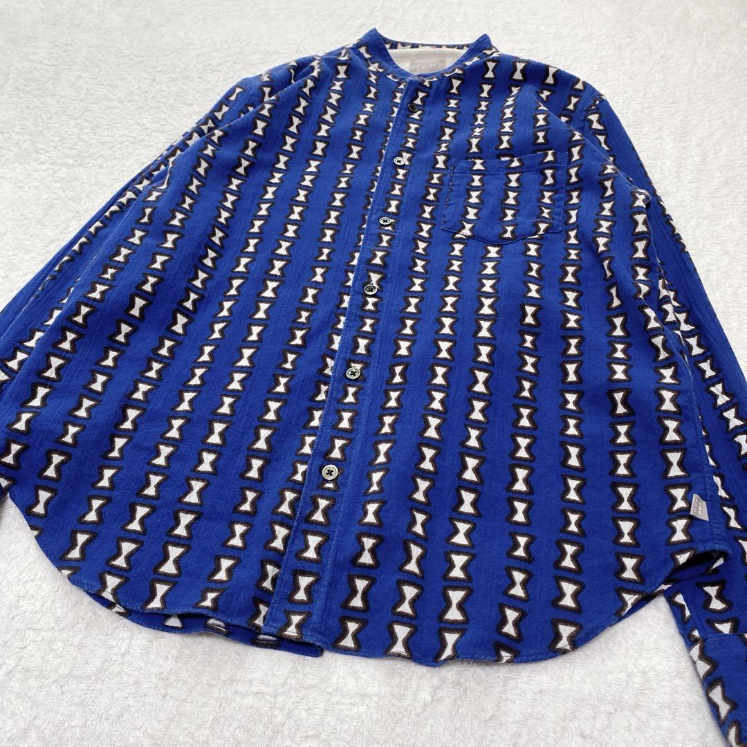 【現行品】SOU・SOU ソウソウ 長袖 シャツ 高島縮 立衿 筒袖襯衣 ちきり